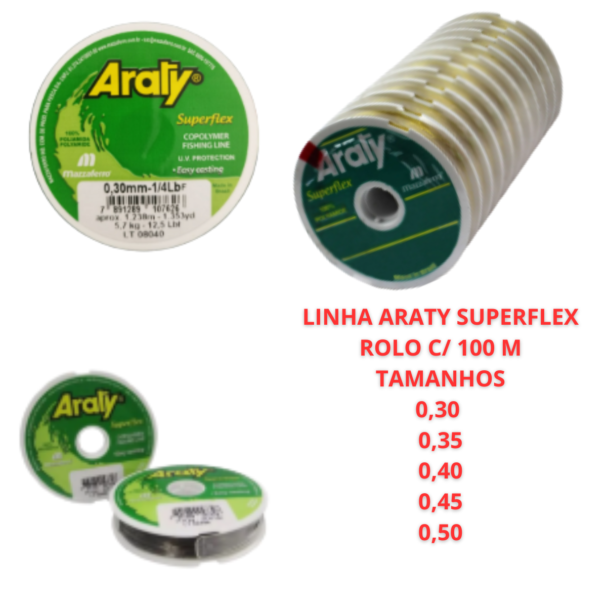 ARATY SUPERFLEX OURO 100 MT 0,50