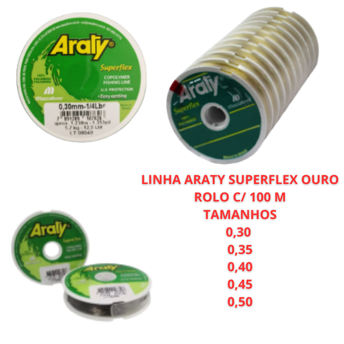 ARATY SUPERFLEX OURO 100 MT 0,40