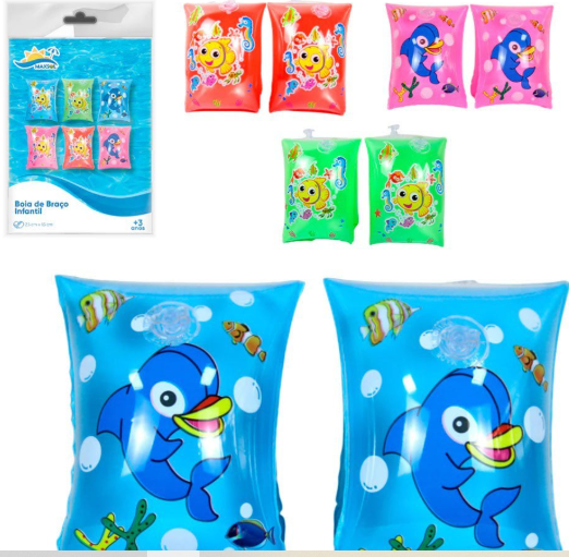 BOIA INFLÁVEL DE BRAÇO BICHINHOS AQUÁTICOS