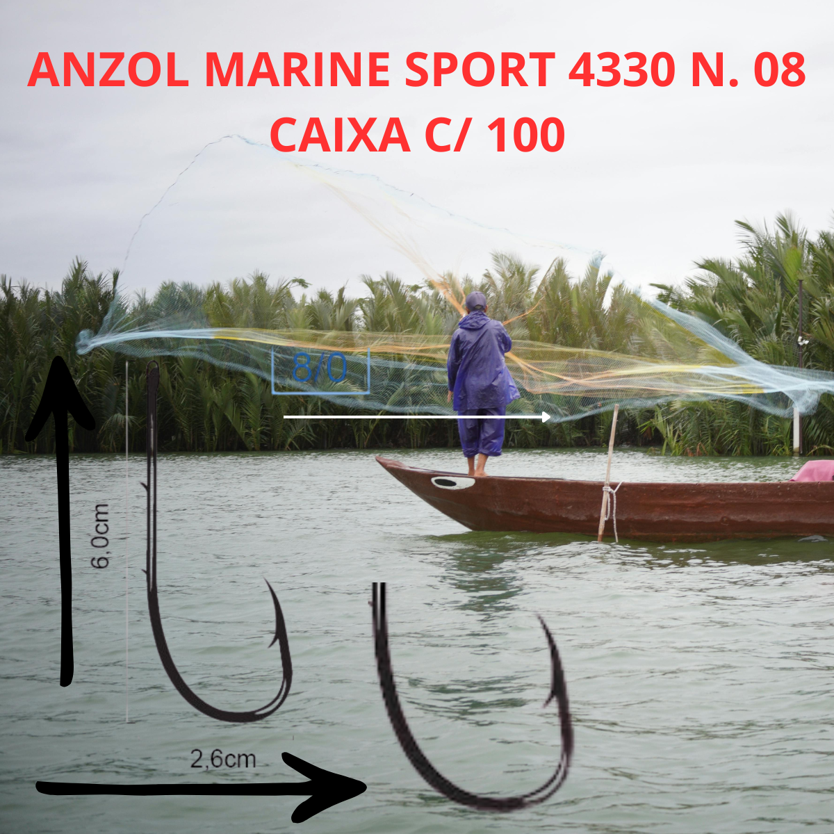 ANZOL 4330 NICKEL N. 8 CX C/ 100 UN