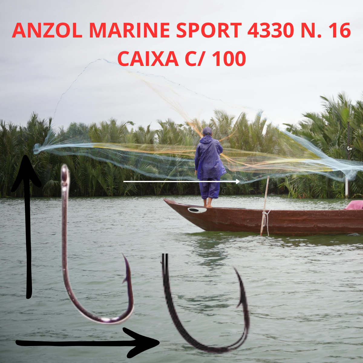 ANZOL 4330 NICKEL N. 16 CX C/ 100 UN