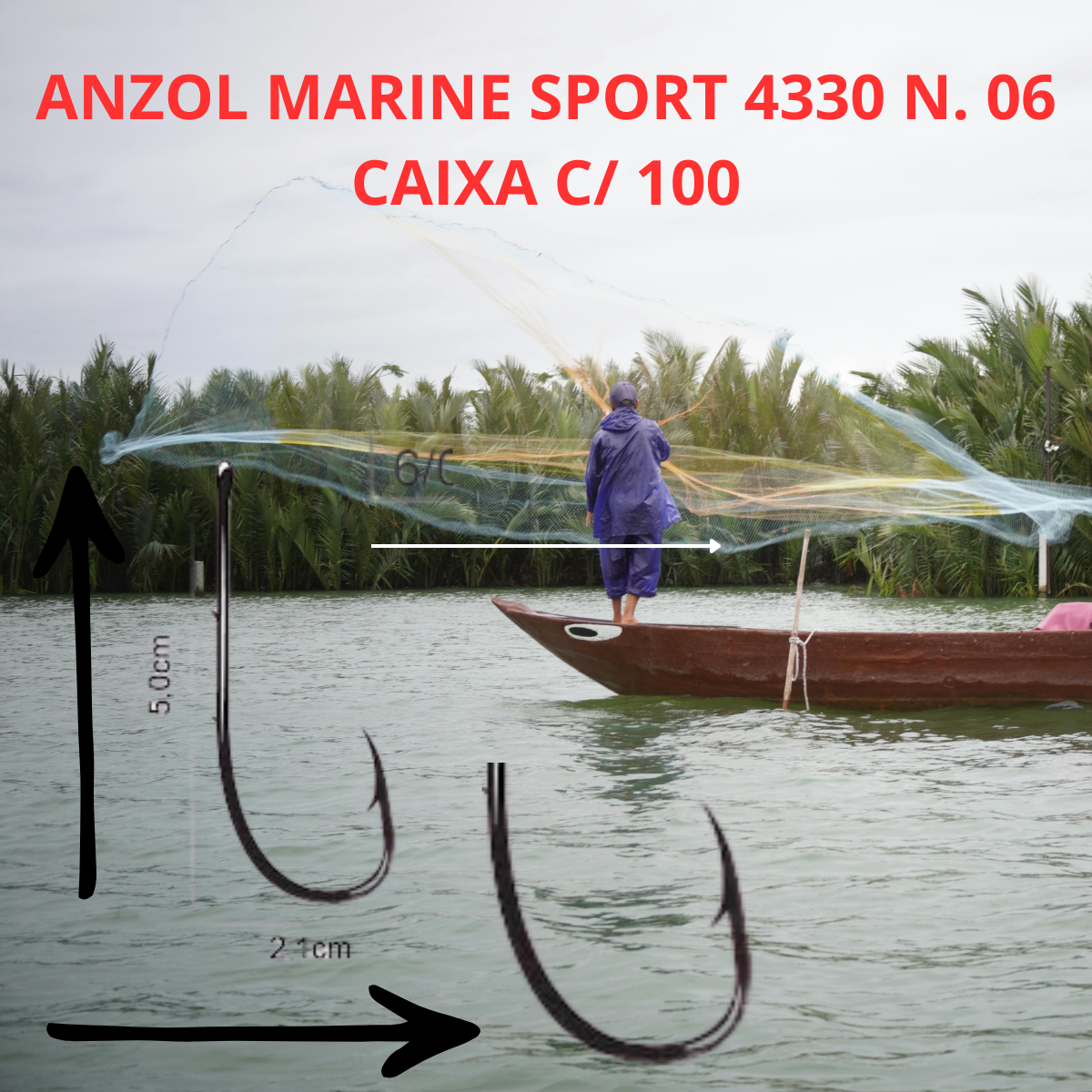 ANZOL 4330 NICKEL N. 6 CX C/ 100 UN